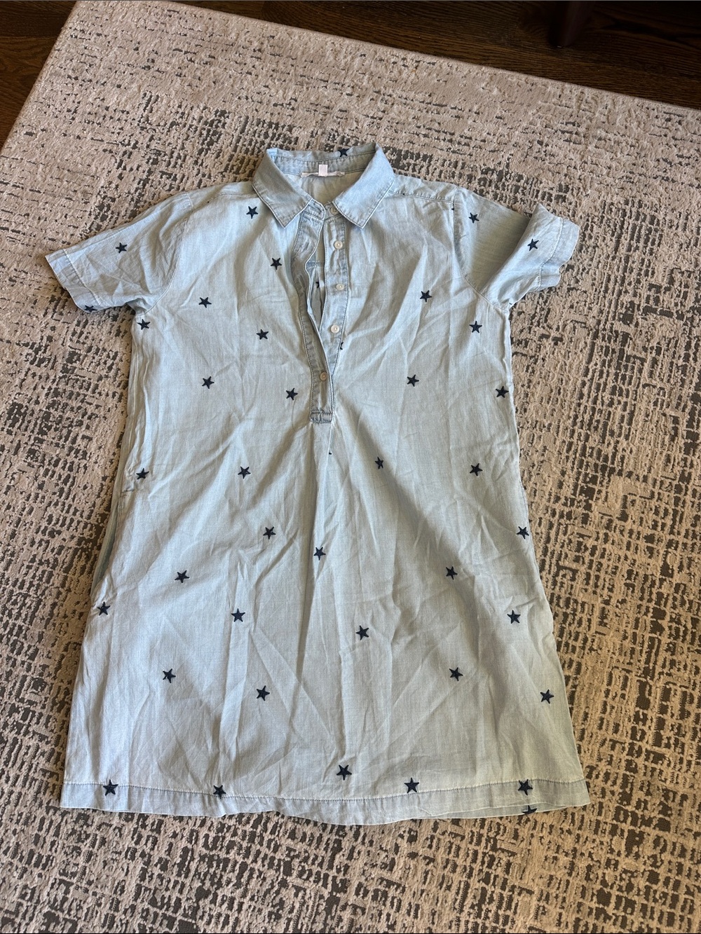 Jane and Delancey Light Blue Star Print Midi Dress